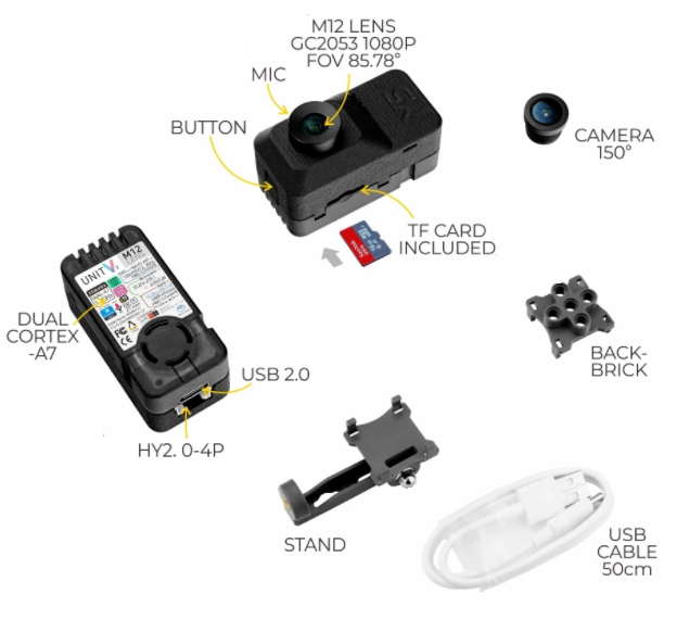 M5Stack UnitV2 M12 with Cameras